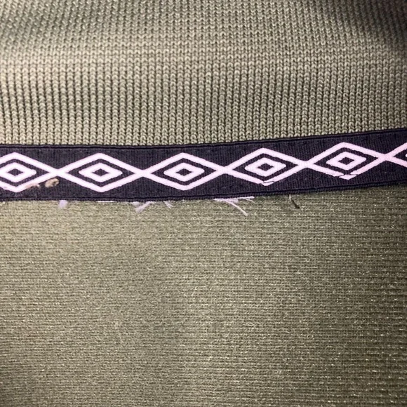 Umbro Retro Olive Green & Purple Diamond Tape Track Jacket - Picture 5 of 9